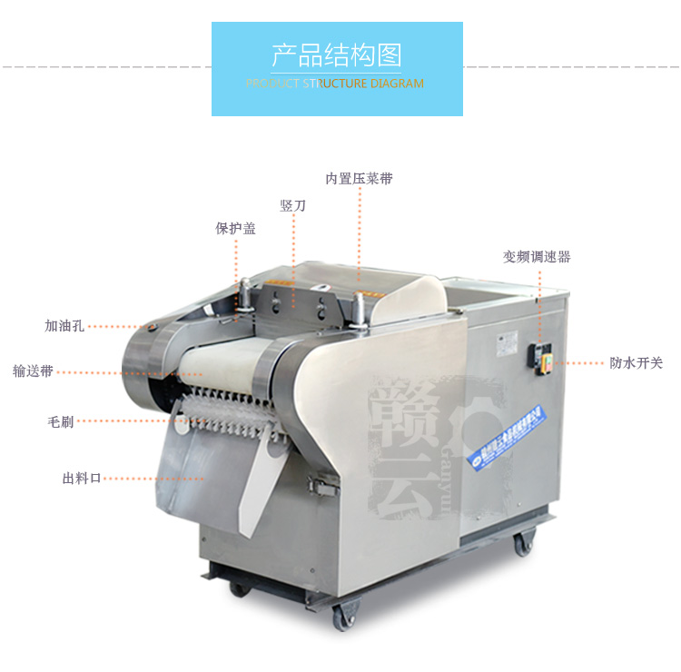 结构示意图 变频调速切菜机